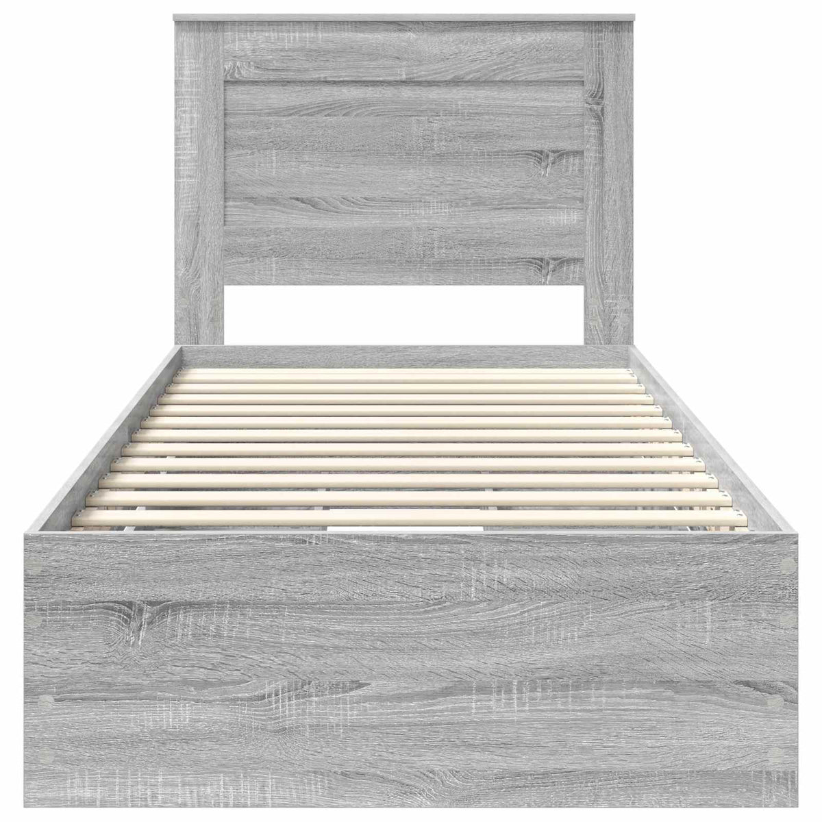 Bed Frame with Drawer Grey Sonoma 75 x 190 cm Engineer Wood