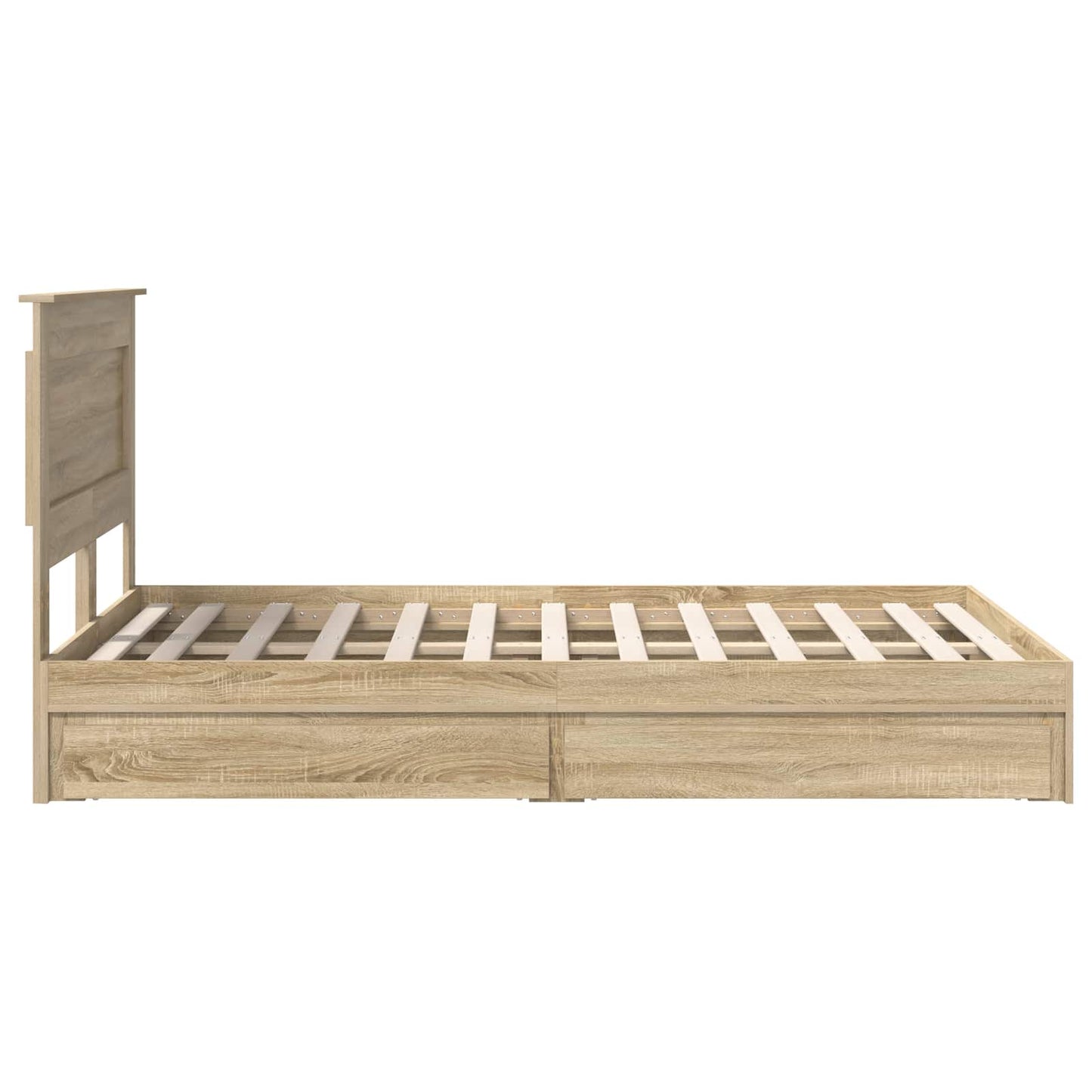 Storage Bed with Drawer Sonoma Oak 120 x 200 cm Engineered Wood