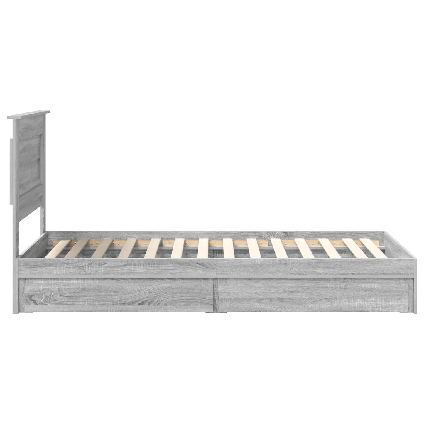 Storage Bed Grey Sonoma 100 x 200 cm Engineered Wood