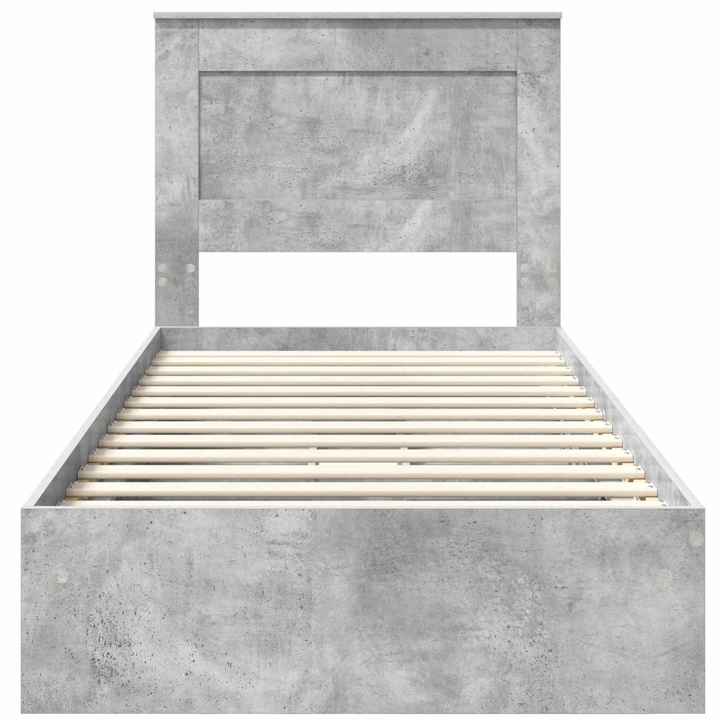 Storage Bed Concrete Grey 75 x 190 cm Engineered Wood