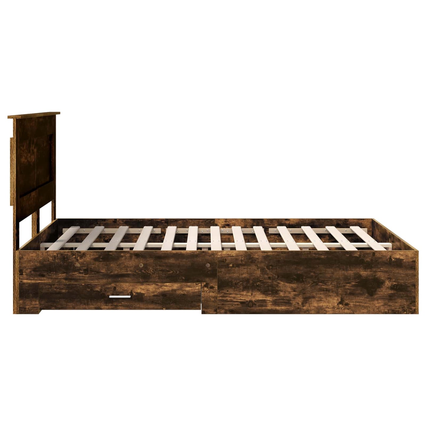 Bed Frame with Drawer with Headboard Manual Engineered Wood