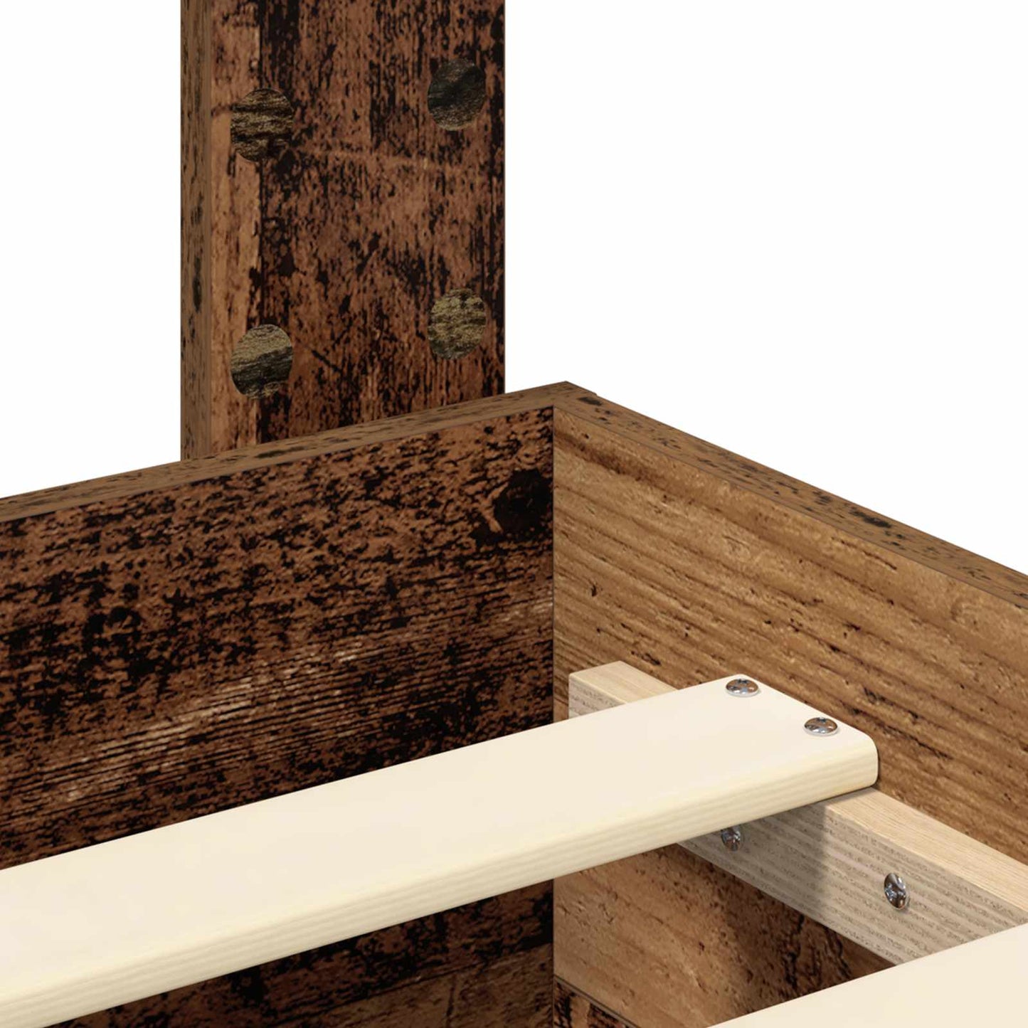 Bed Frame with Drawer with Headboard Manual Engineered Wood