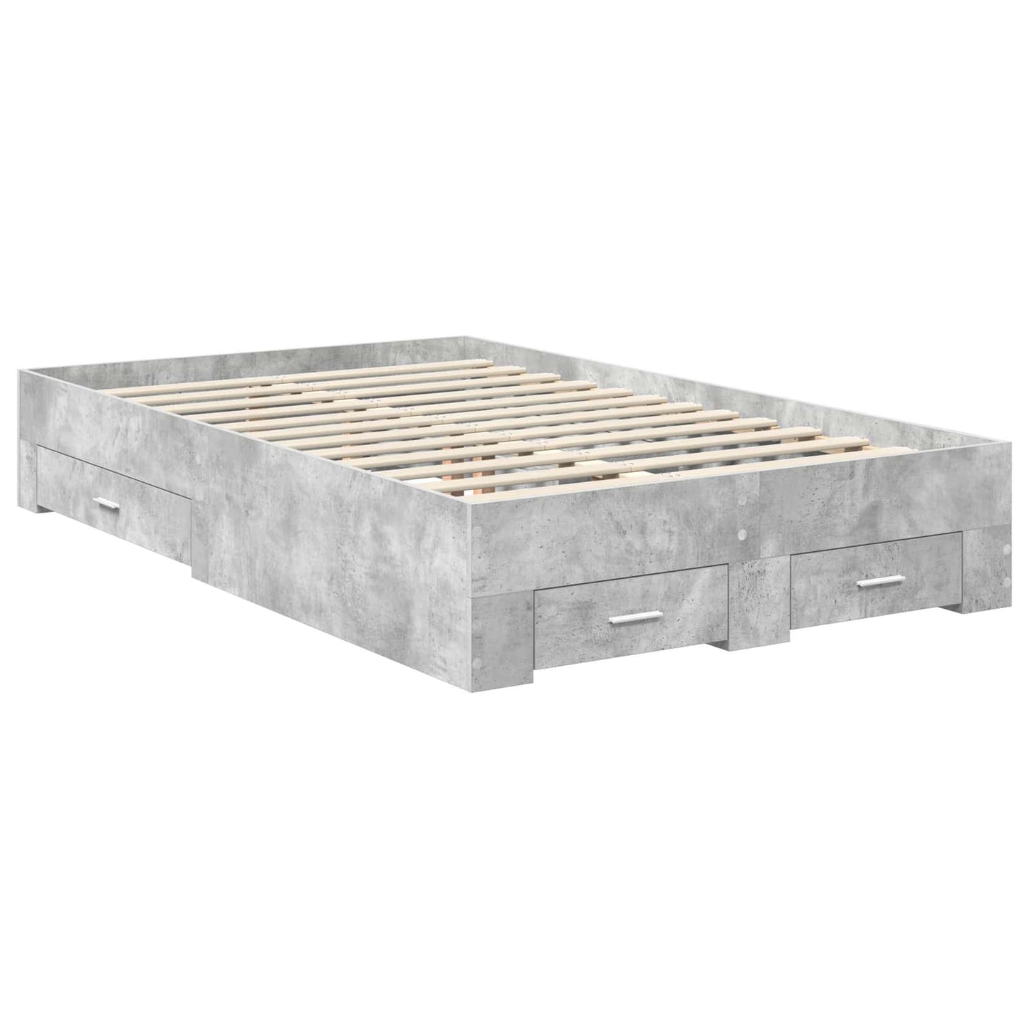 Bed Frame Concrete Grey 120 x 200 cm Engineered Wood