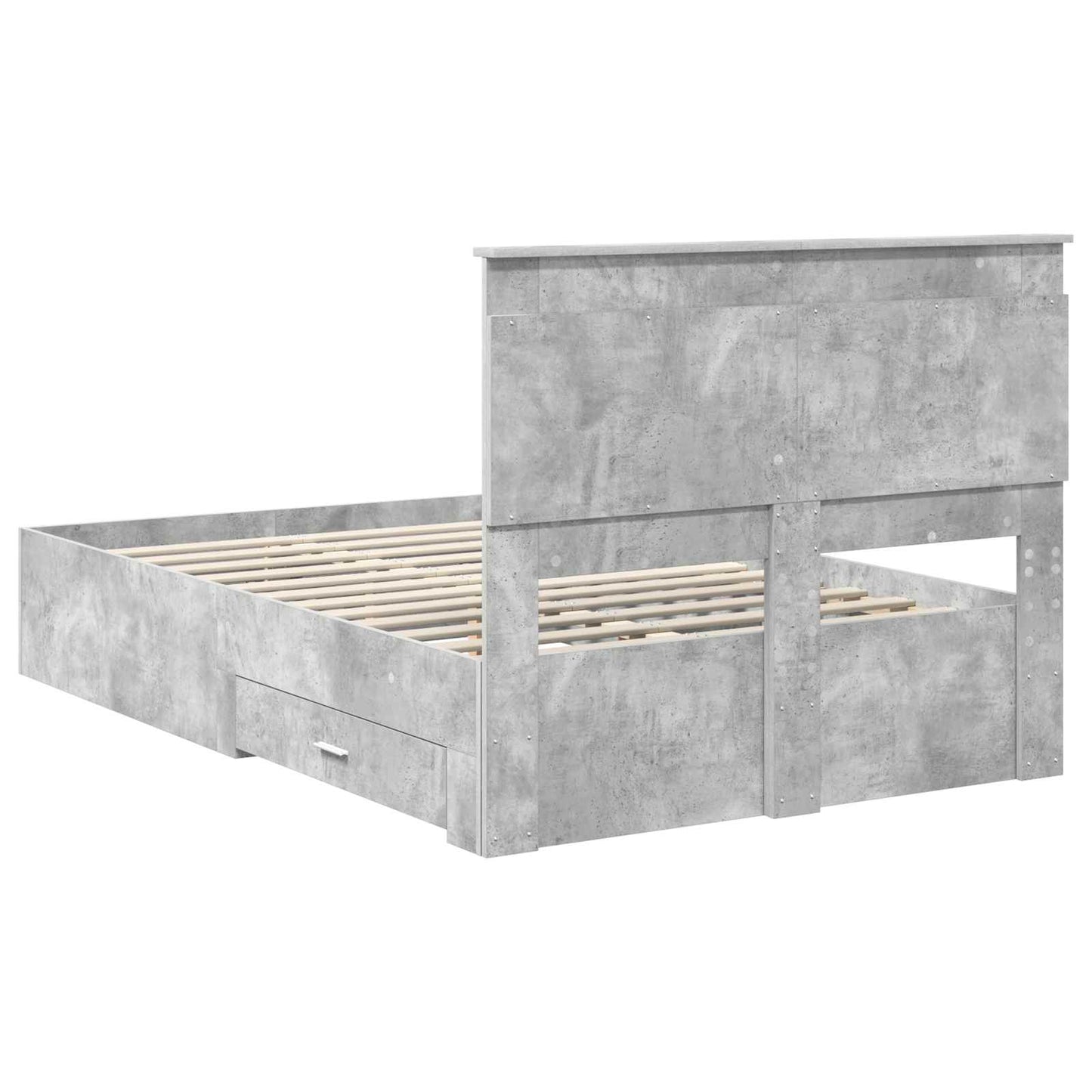 Bed Frame Concrete Grey 120 x 200 cm Engineered Wood