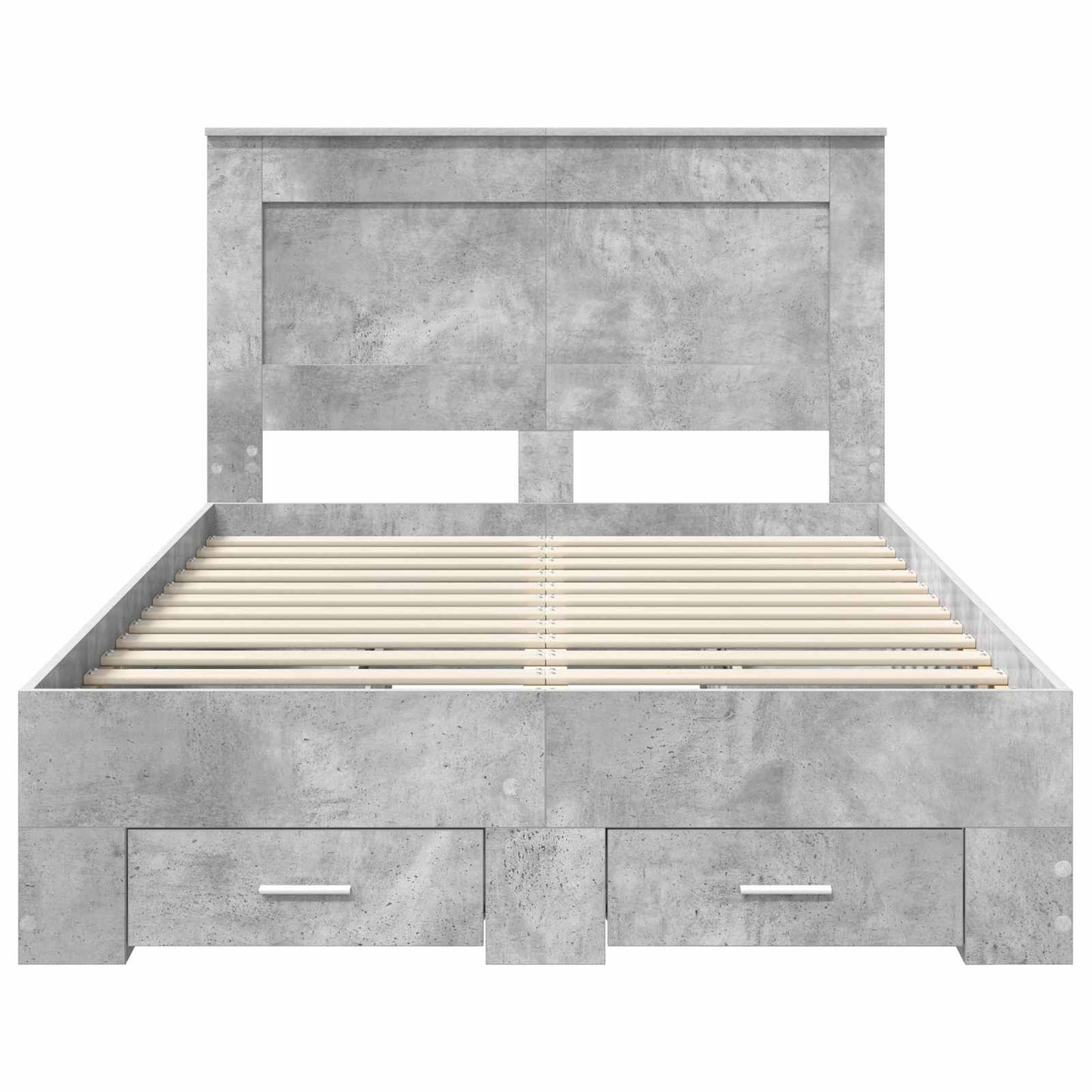 Bed Frame Concrete Grey 120 x 200 cm Engineered Wood