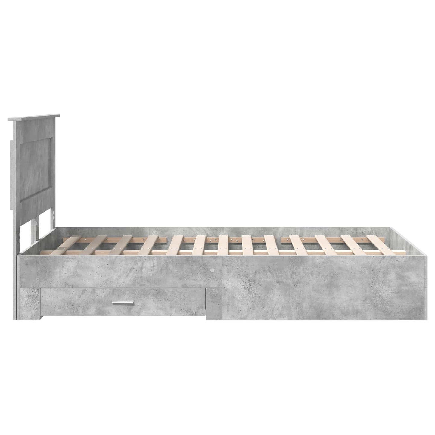 Bed Frame Concrete Grey 120 x 200 cm Engineered Wood