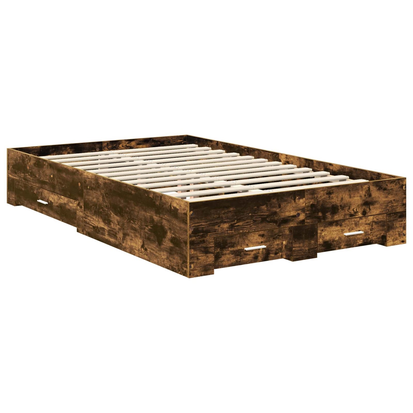 Bed Frame with Drawer with Headboard Manual Engineered Wood