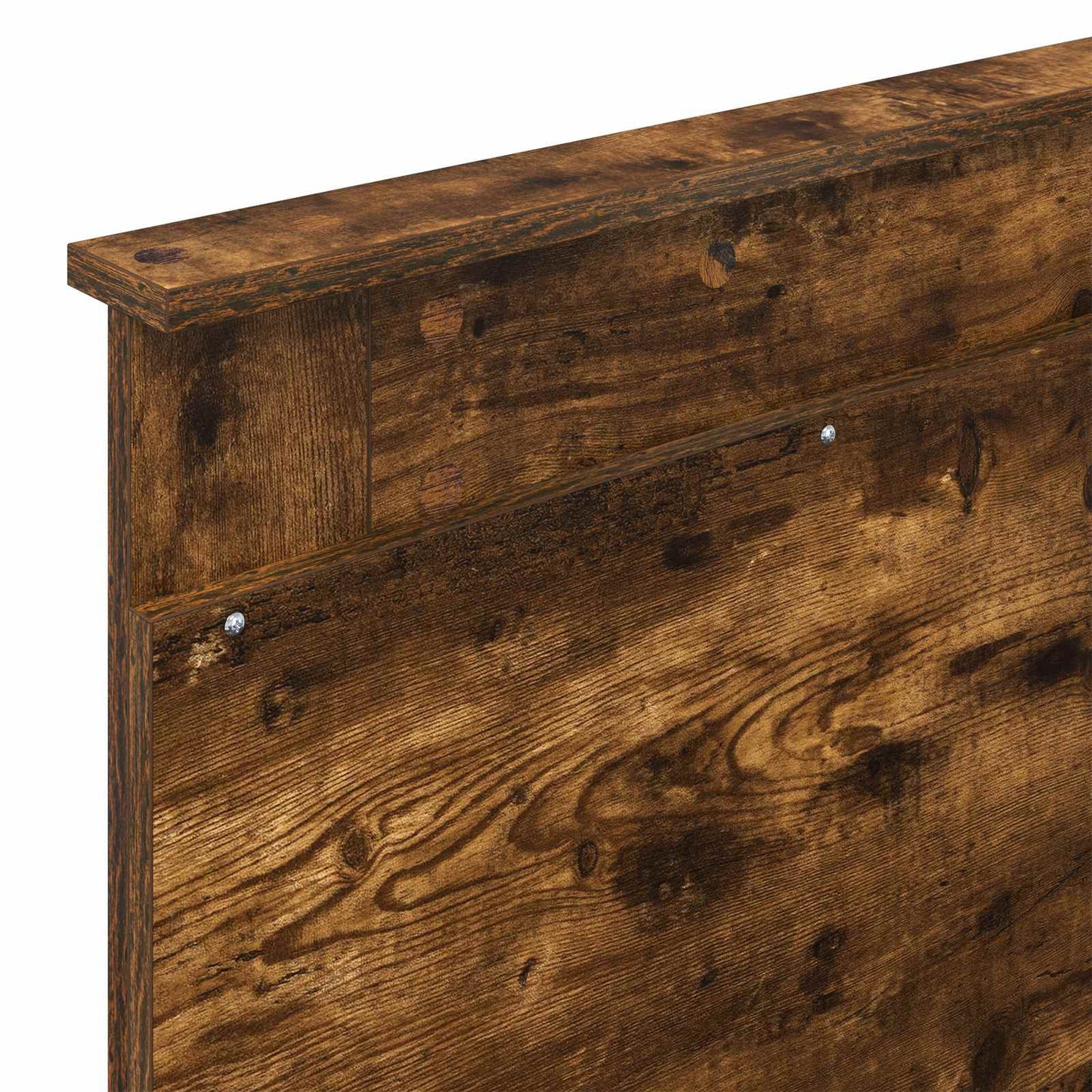 Bed Frame Smoked Oak and Silver 75 x 190 cm Engineered Wood