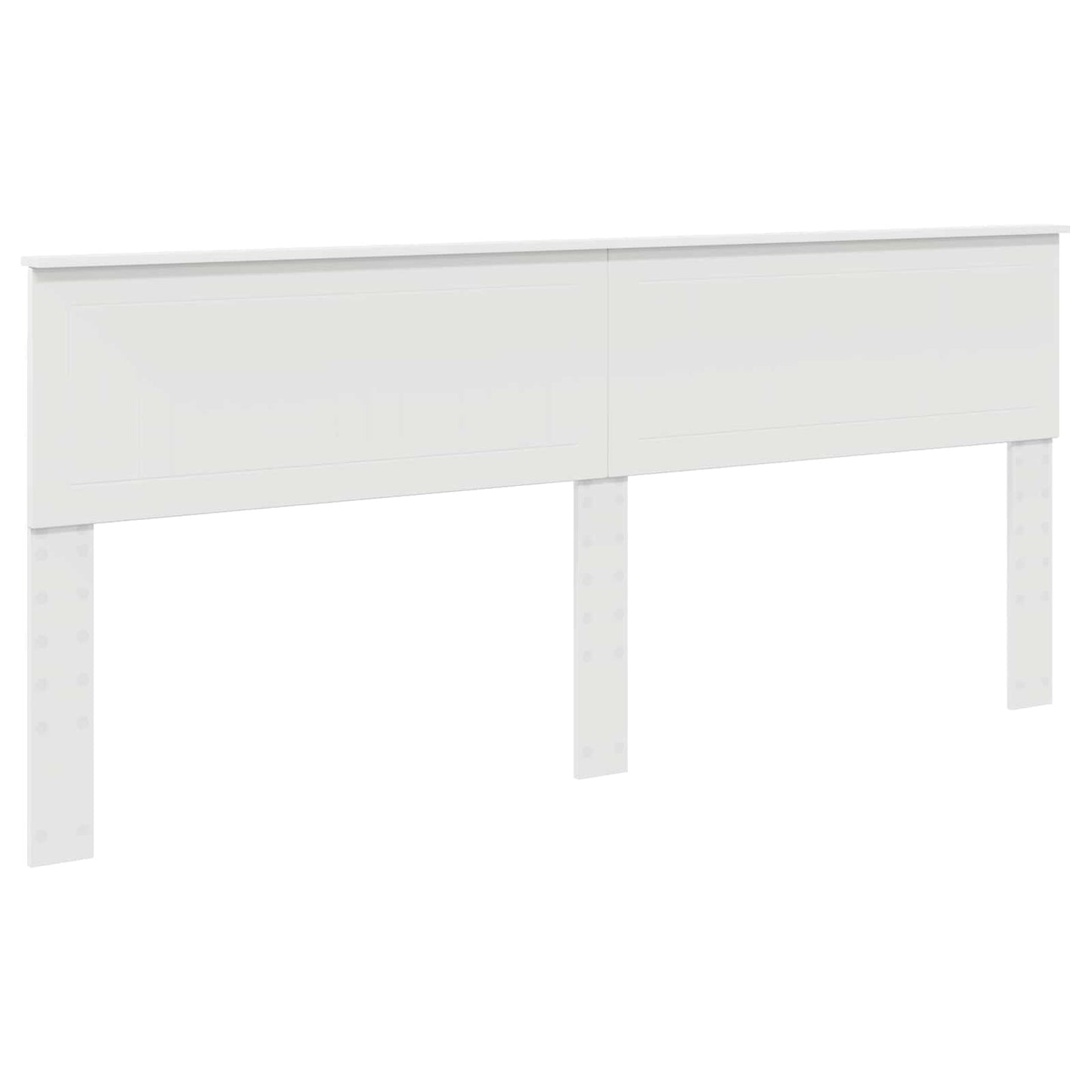 Bed Frame with Headboard White 200 x 200 cm Solid Pine Wood