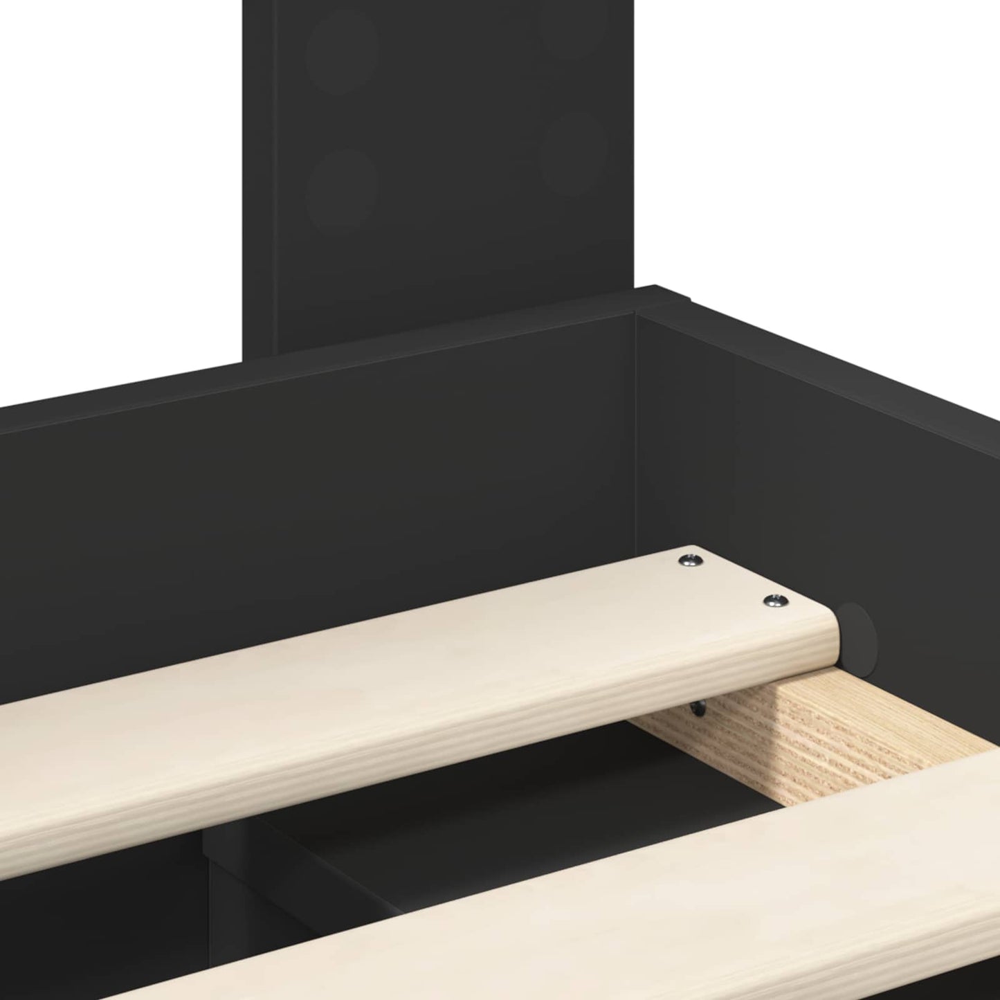 Bed Frame with Headboard Black 160 x 200 cm Solid Pine Wood