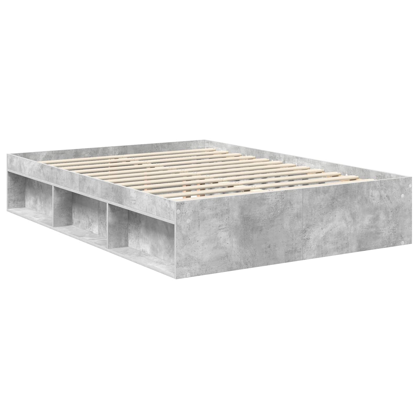 Bed Frame Concerte Grey 135 x 190 cm Solid Pine Wood