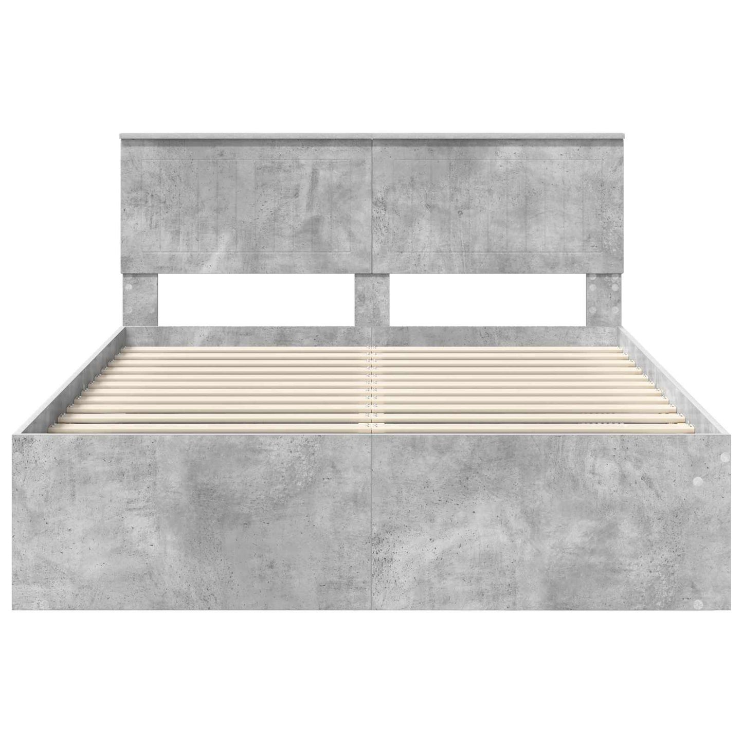 Bed Frame Concerte Grey 135 x 190 cm Solid Pine Wood