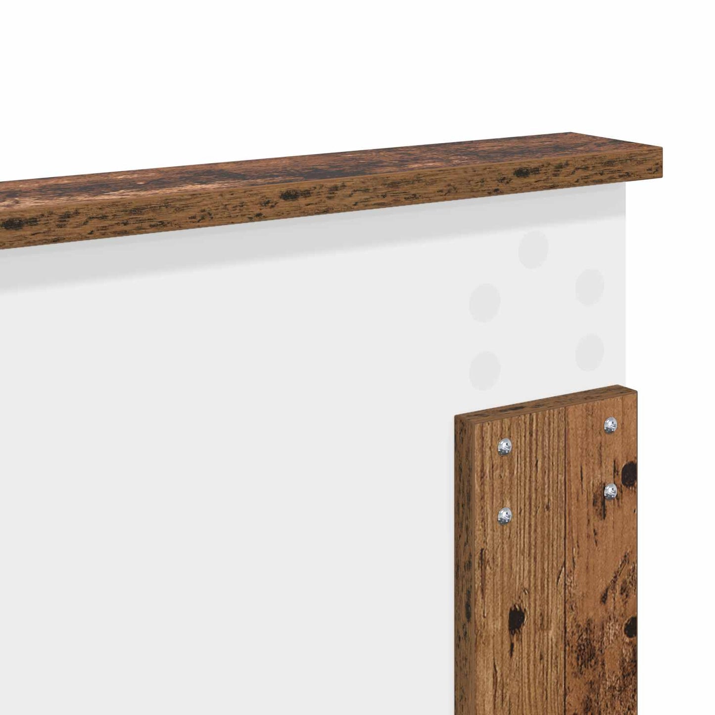 Bed Frame with Headboard Old Wood 135 x 190 cm Solid Pine Wood