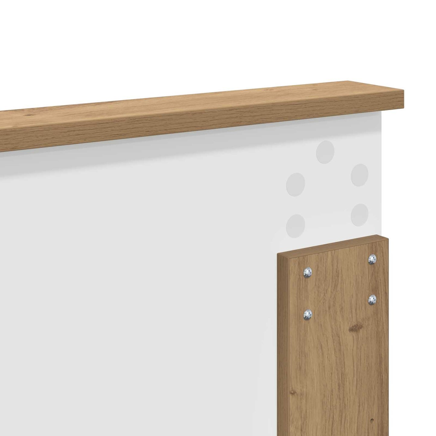 Bed Frame Artisian Oak 135 x 190 cm Solid Pine Wood