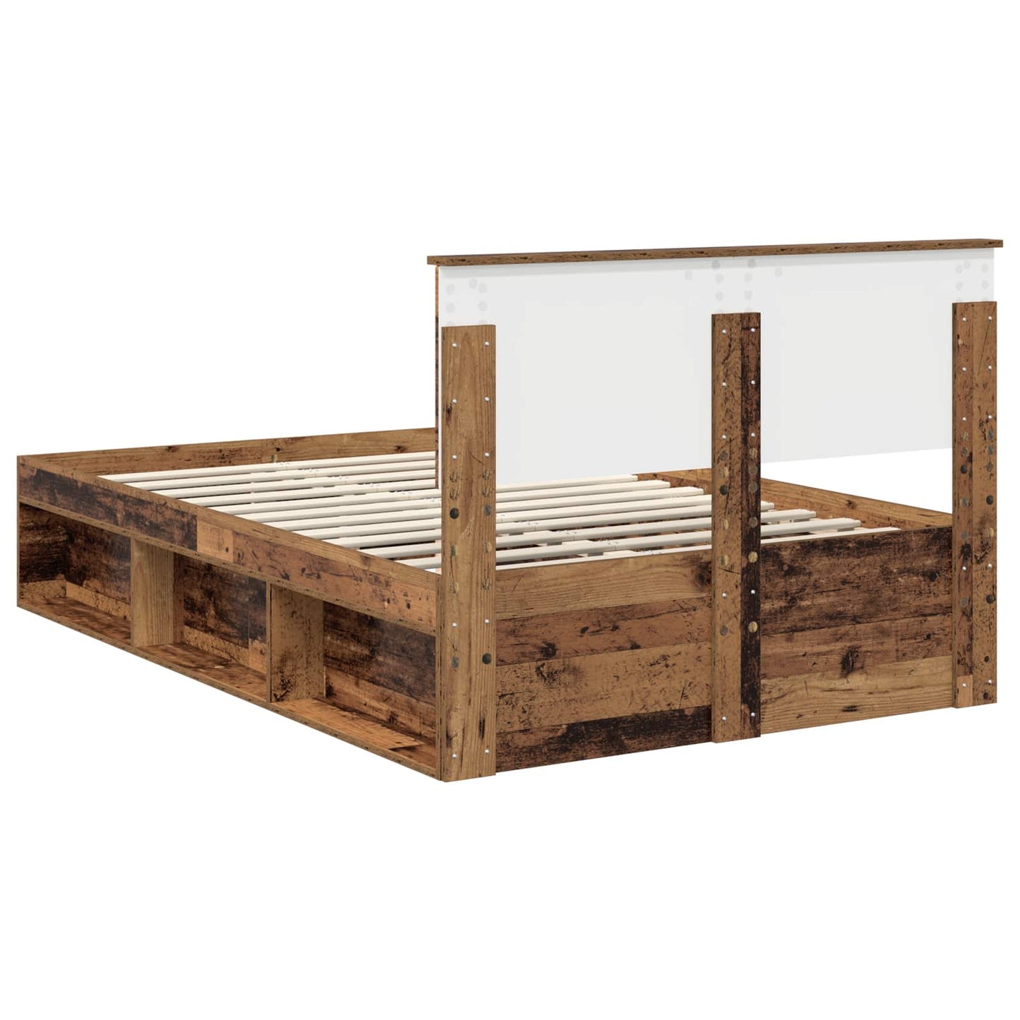 Bed Frame with Headboard Old Wood 120 x 200 cm Solid Pine Wood