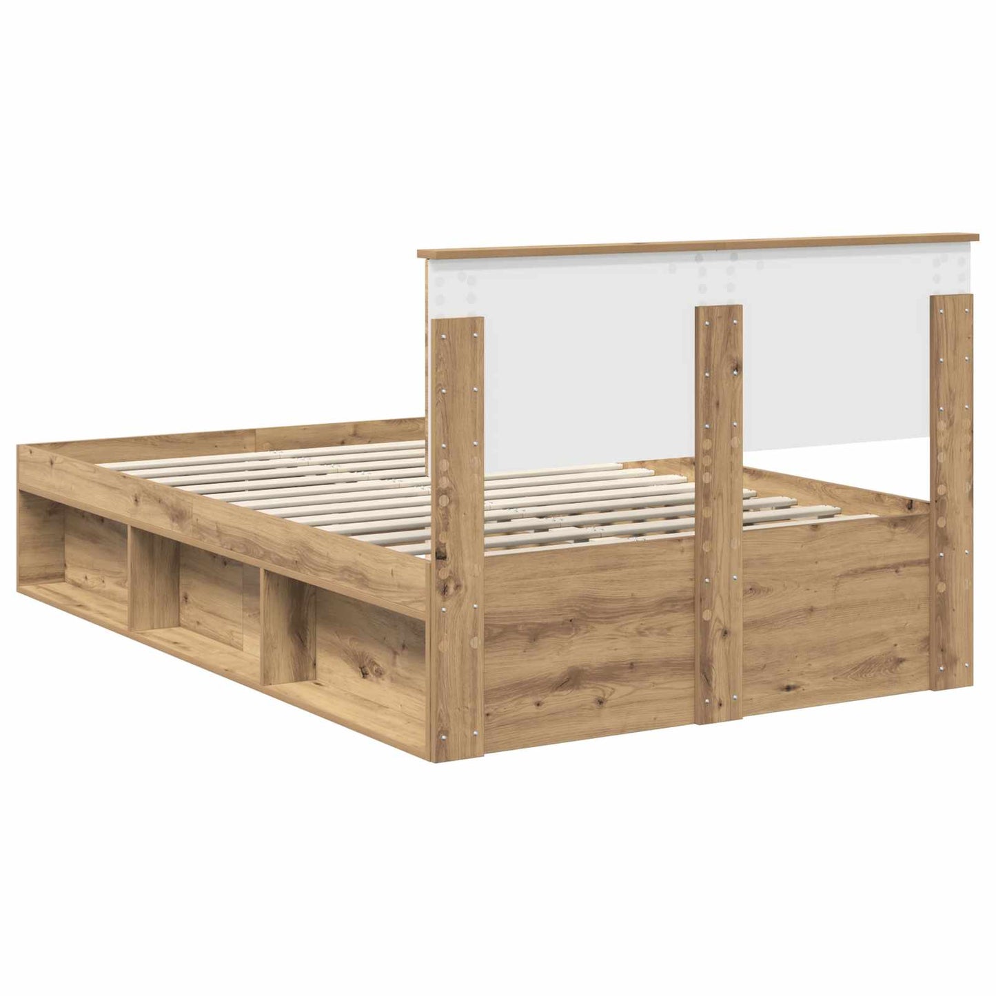 Bed Frame Artisian Oak 120 x 200 cm Solid Pine Wood