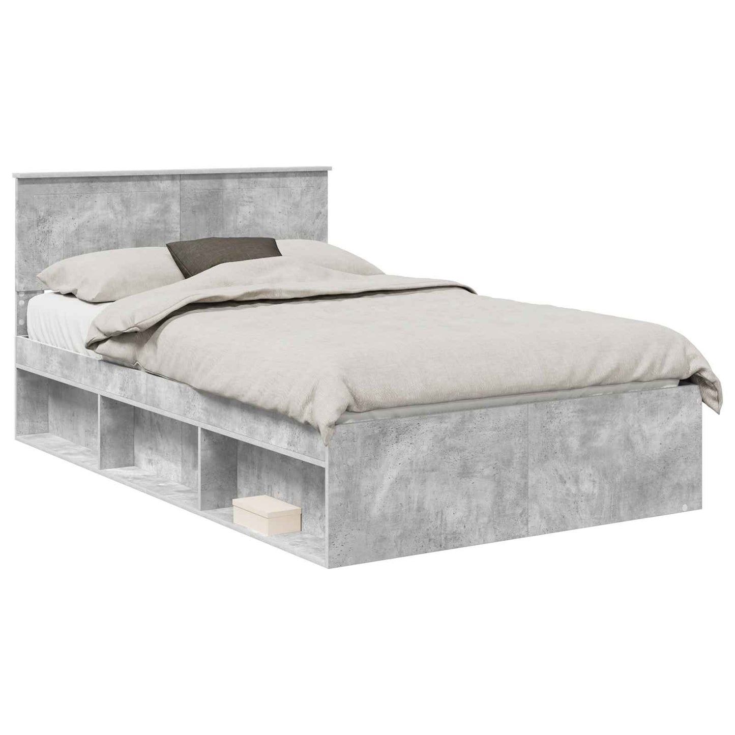 Bed Frame with Headboard Concerte 120 x 190 cm Solid Pine Wood