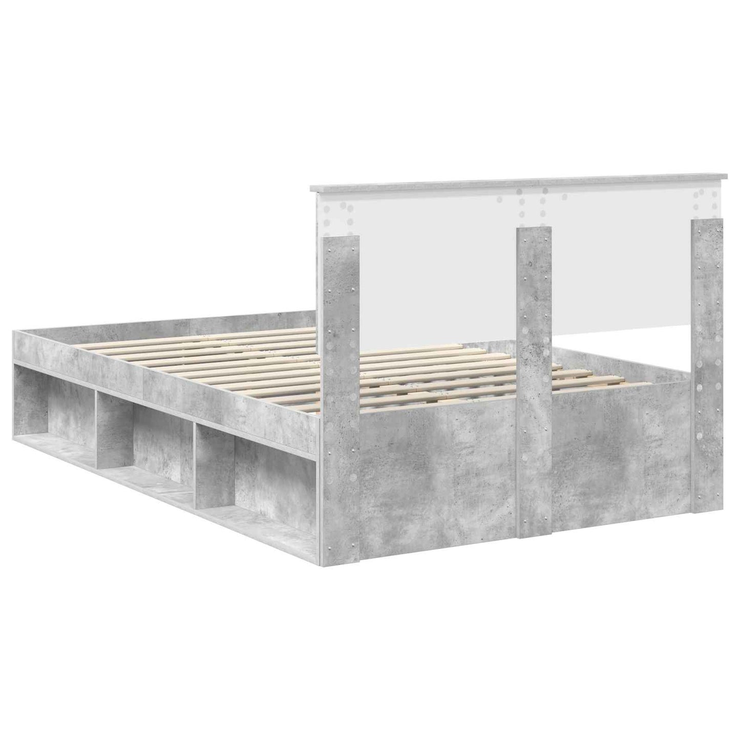 Bed Frame with Headboard Concerte 120 x 190 cm Solid Pine Wood