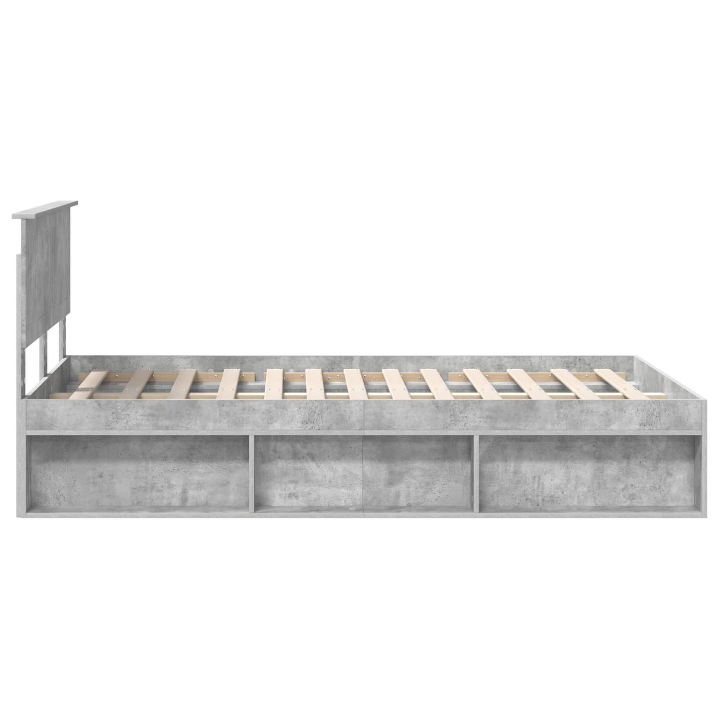 Bed Frame with Headboard Concerte 120 x 190 cm Solid Pine Wood