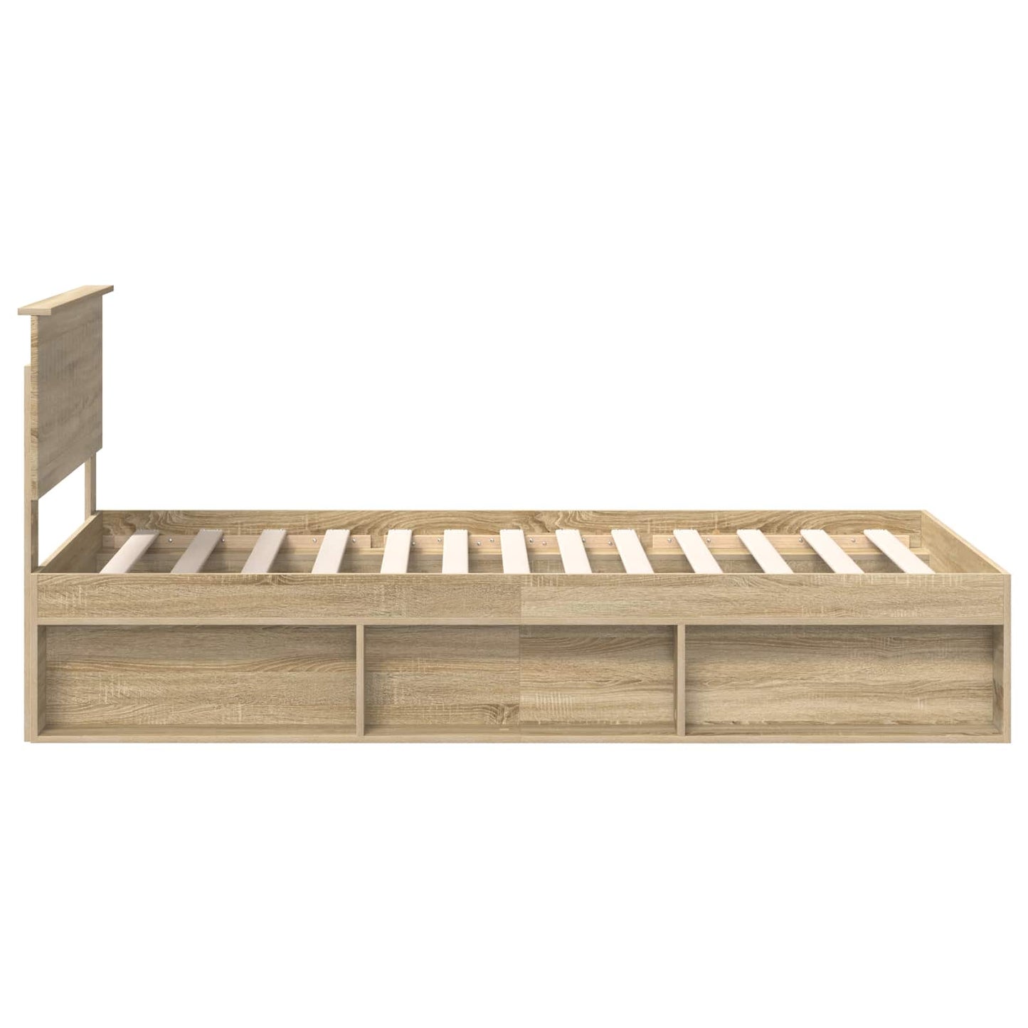 Bed Frame with Headboard Sonoma 100 x 200 cm Solid Pine Wood
