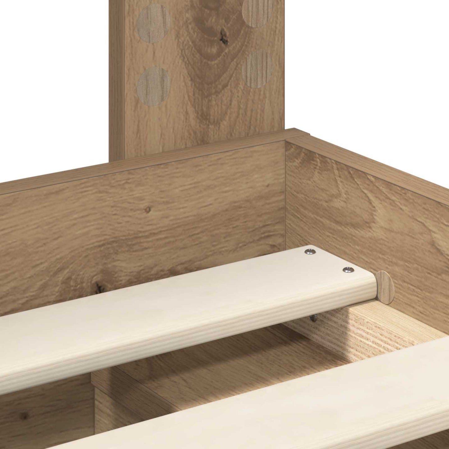Bed Frame Artisian Oak 100 x 200 cm Solid Pine Wood