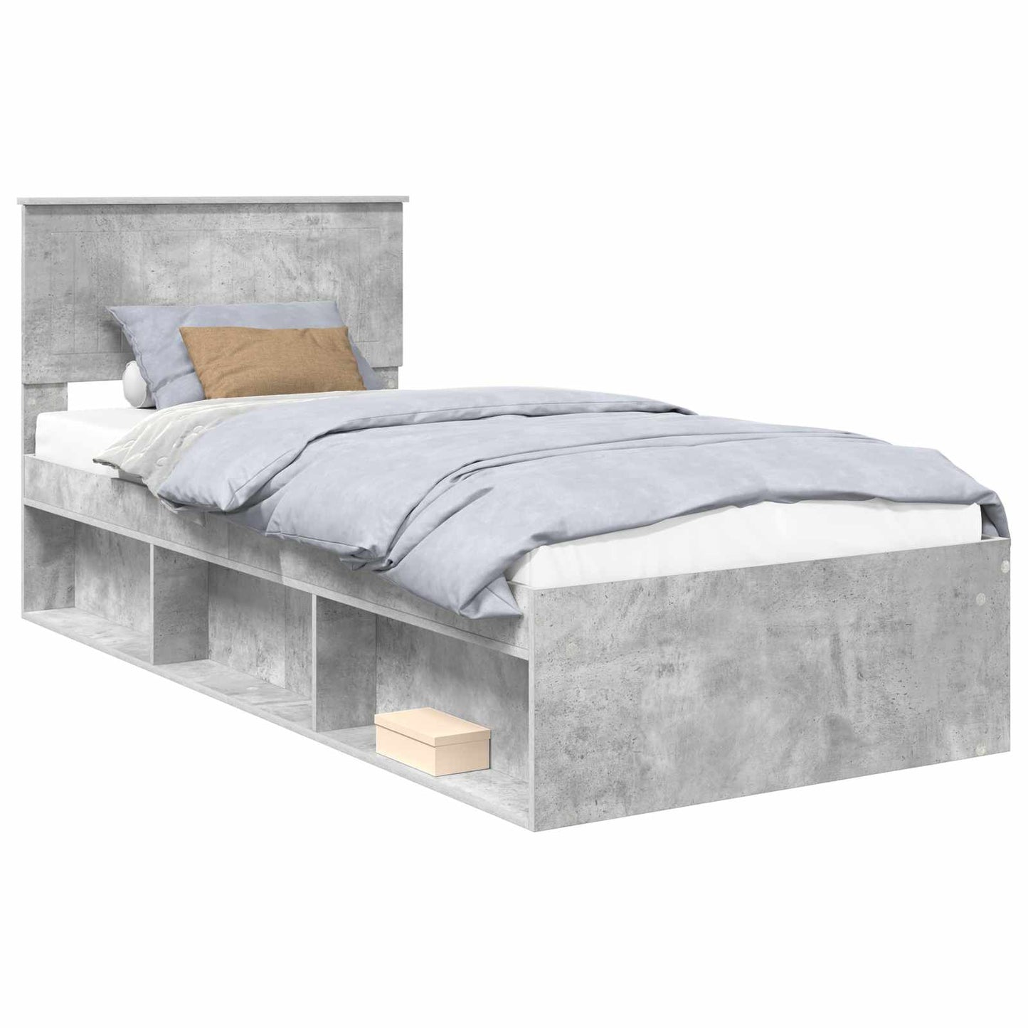 Bed Frame with Headboard Concerte 90 x 200 cm Solid Pine Wood