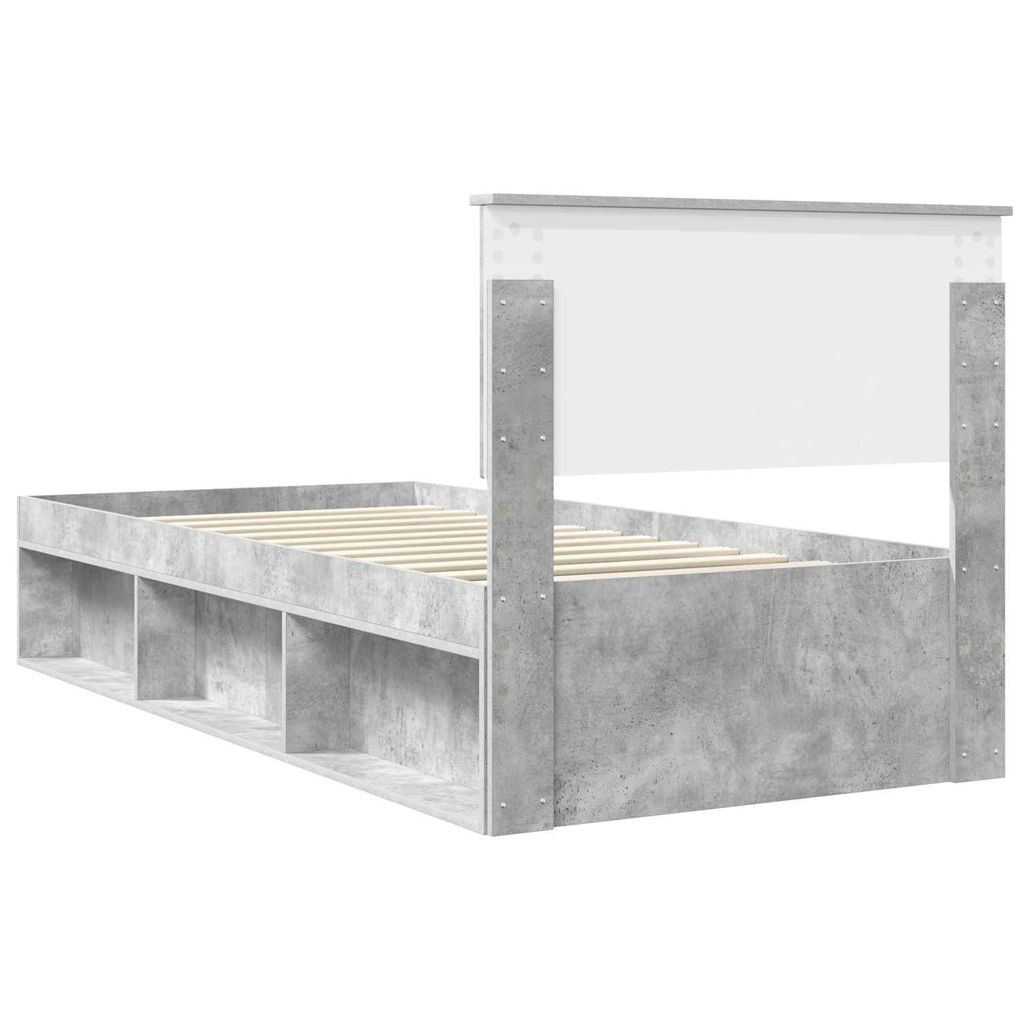 Bed Frame Concerte Grey 90 x 190 cm Solid Pine Wood