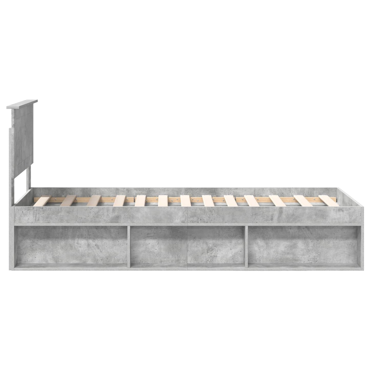 Bed Frame Concerte Grey 75 x 190 cm Solid Pine Wood