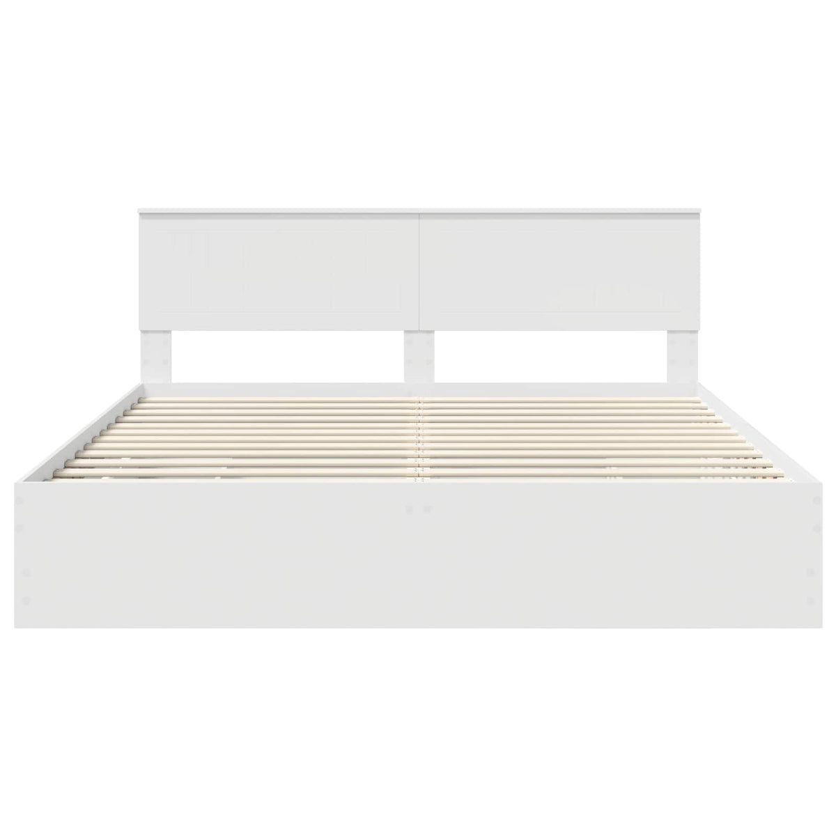 Bed Frame with Drawer White 180 x 200 cm Engineer Wood