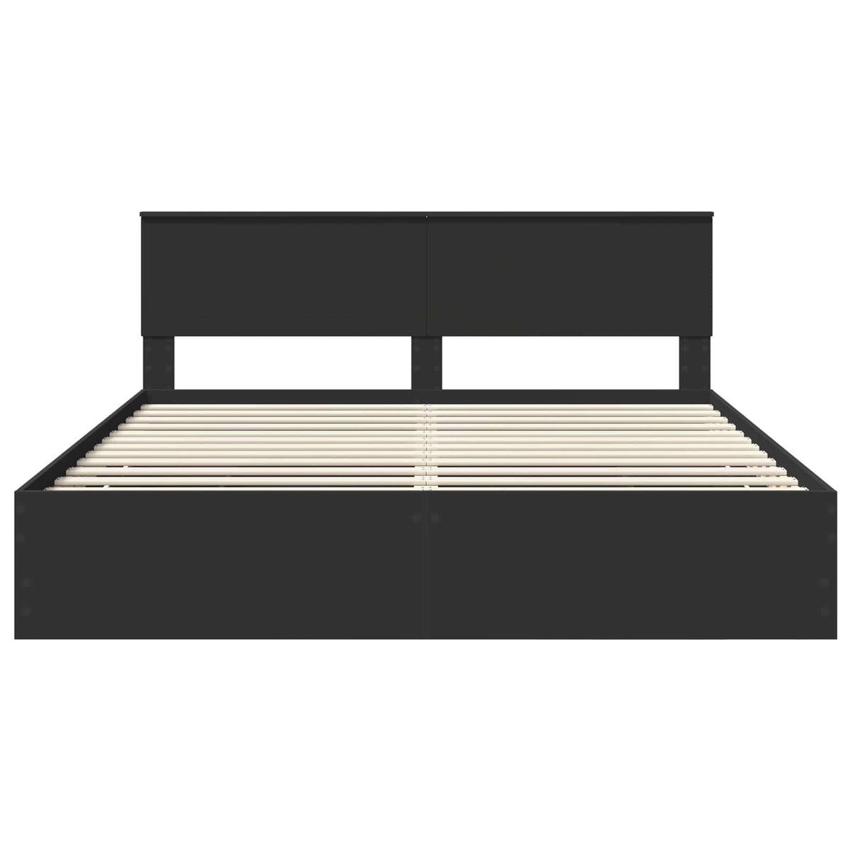 Bed Frame with Drawer Black 180 x 200 cm Engineer Wood