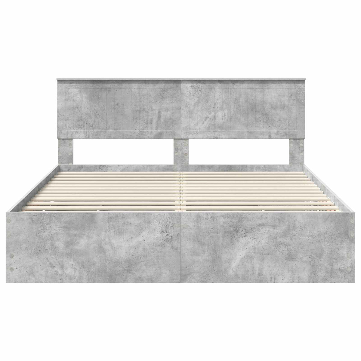 Bed Frame with Drawer Concrete Grey 160 x 200 cm Engineer Wood