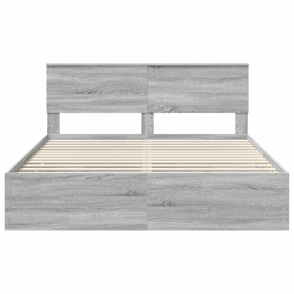 Bed Frame with Drawer Grey Sonoma 160 x 200 cm Engineer Wood