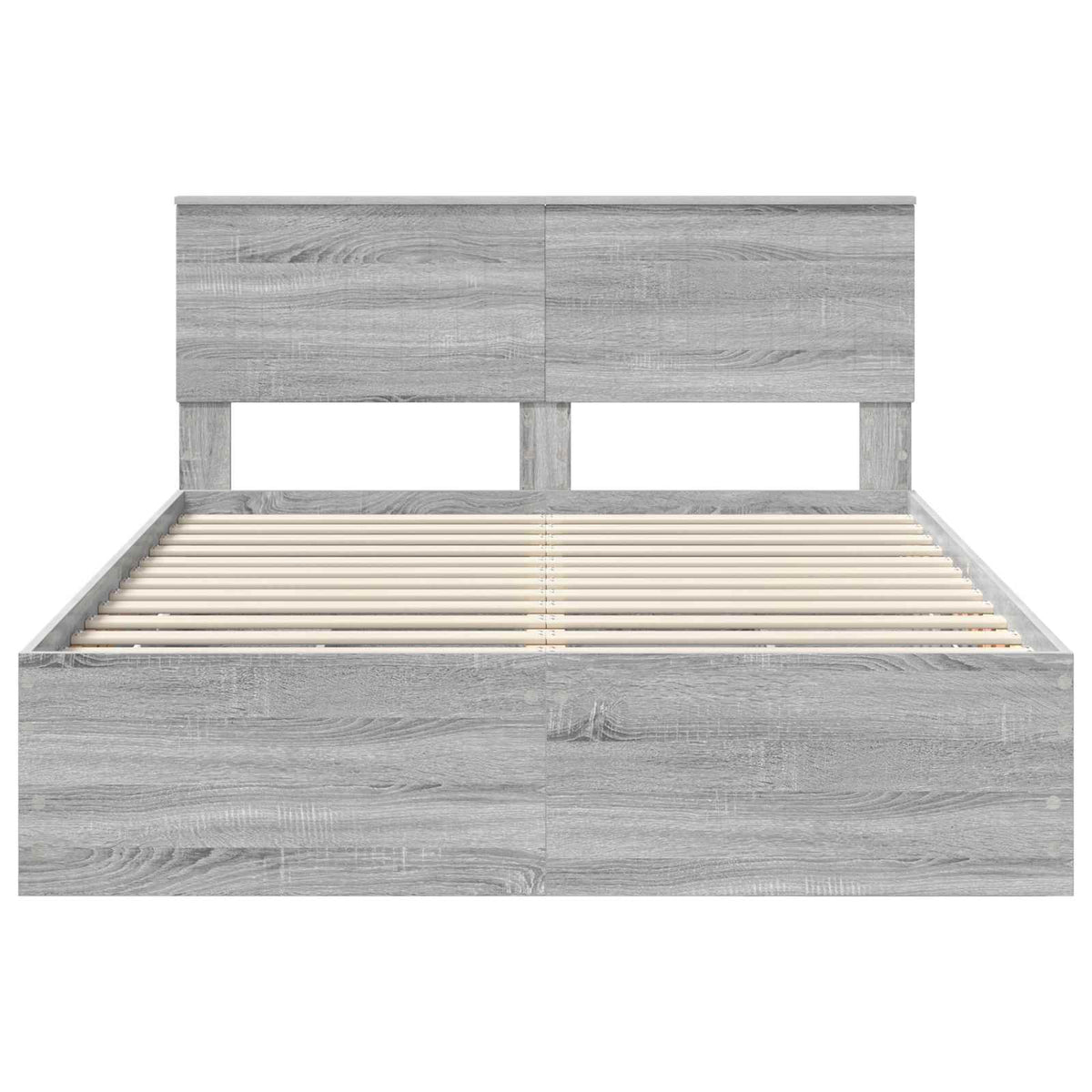 Bed Frame with Drawer Grey Sonoma 140 x 200 cm Engineer Wood