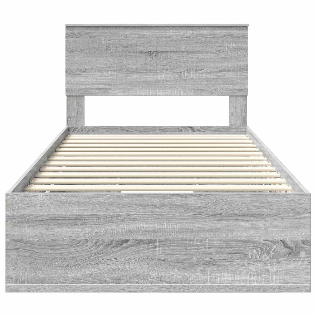 Bed Frame with Drawer Grey Sonoma 100 x 200 cm Engineer Wood