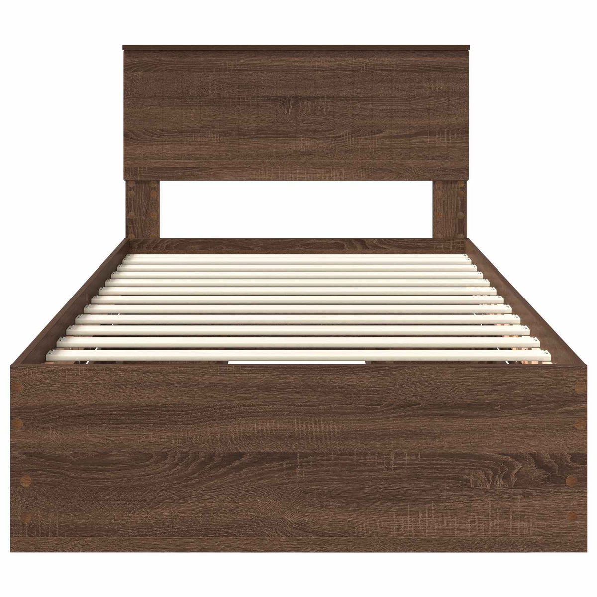 Bed Frame with Drawer Brown Oak 100 x 200 cm Engineer Wood