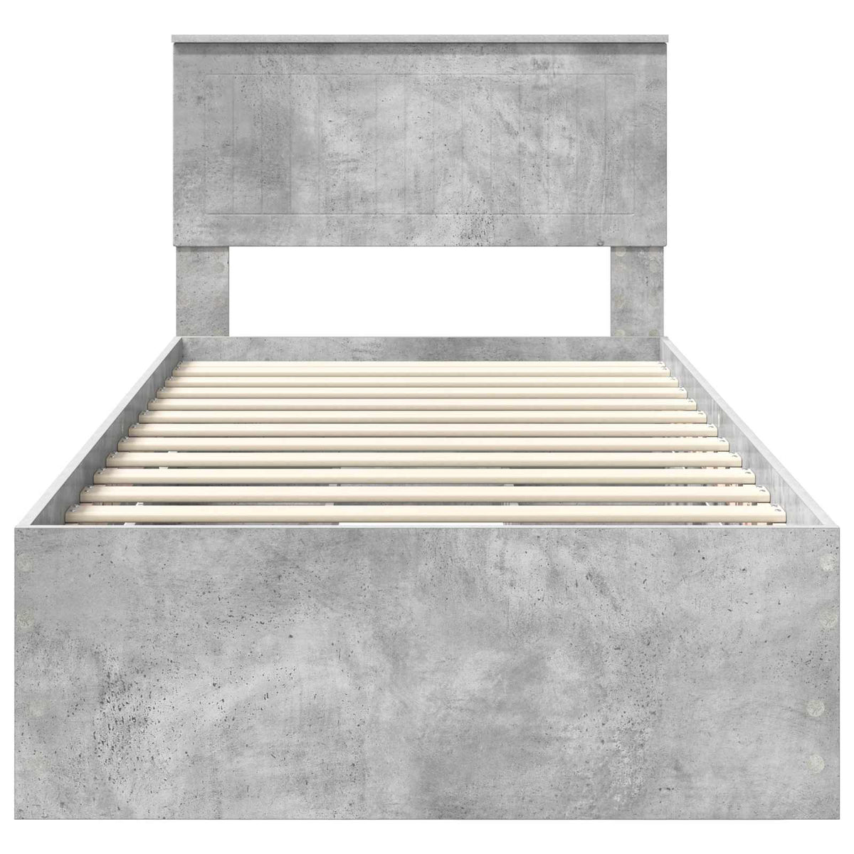Bed Frame with Drawer Concrete Grey 90 x 200 cm Engineer Wood