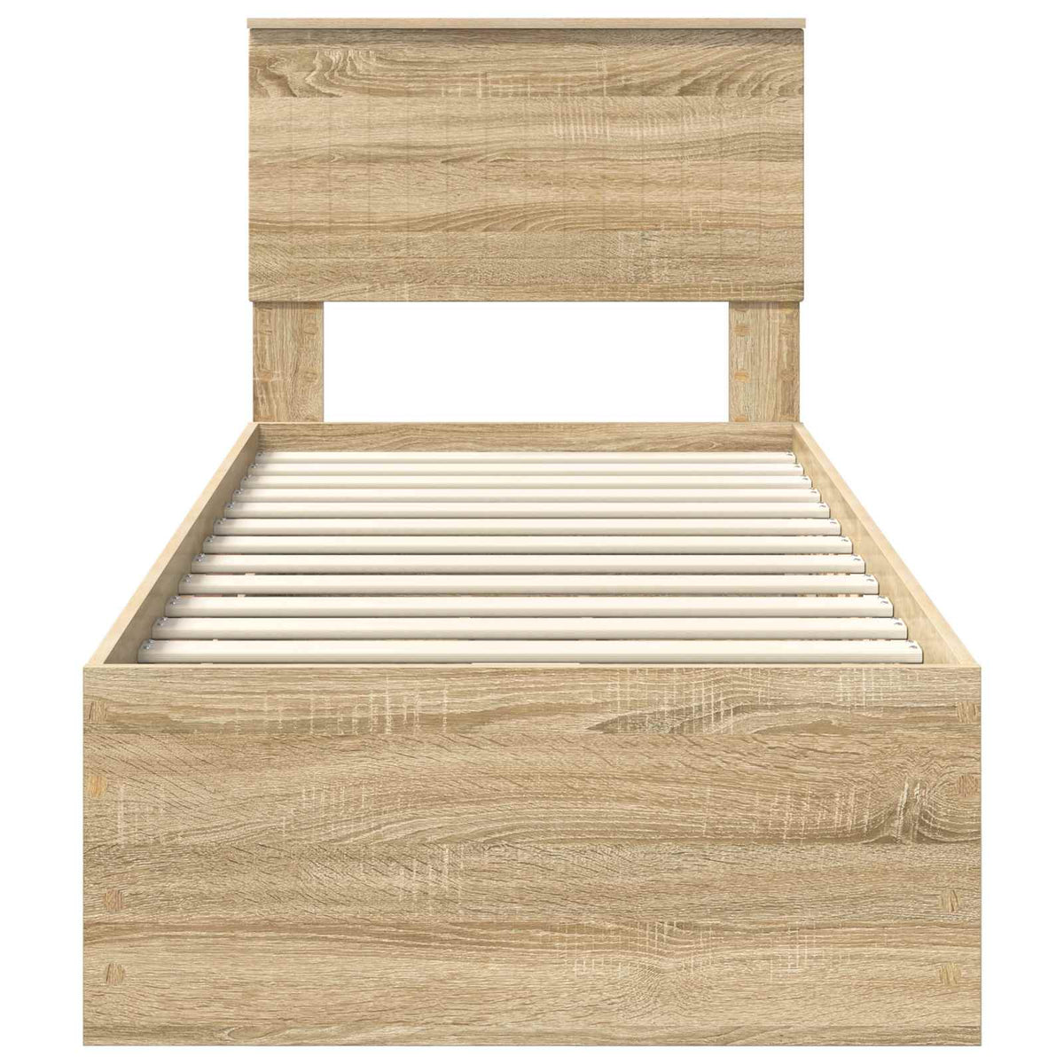 Bed Frame with Drawer Sonoma Oak 75 x 190 cm Engineer Wood