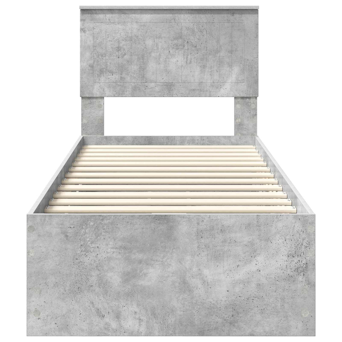 Bed Frame with Drawer Concrete Grey 75 x 190 cm Engineer Wood