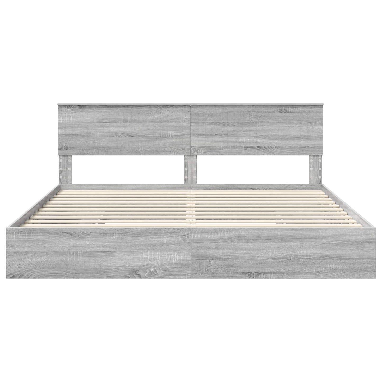 Storage Bed Grey Sonoma 200 x 200 cm Engineered Wood