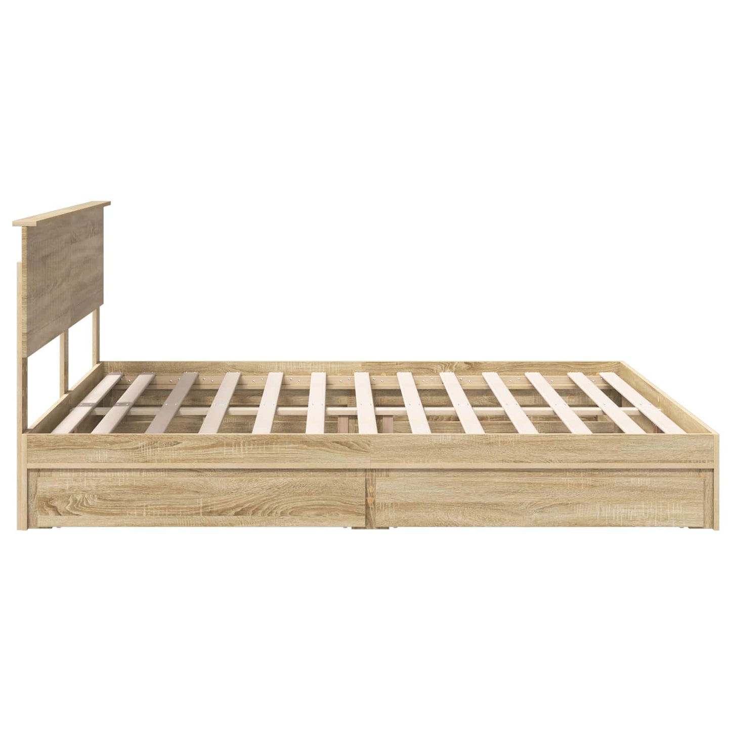 Storage Bed with Drawer Sonoma Oak 180 x 200 cm Engineered Wood