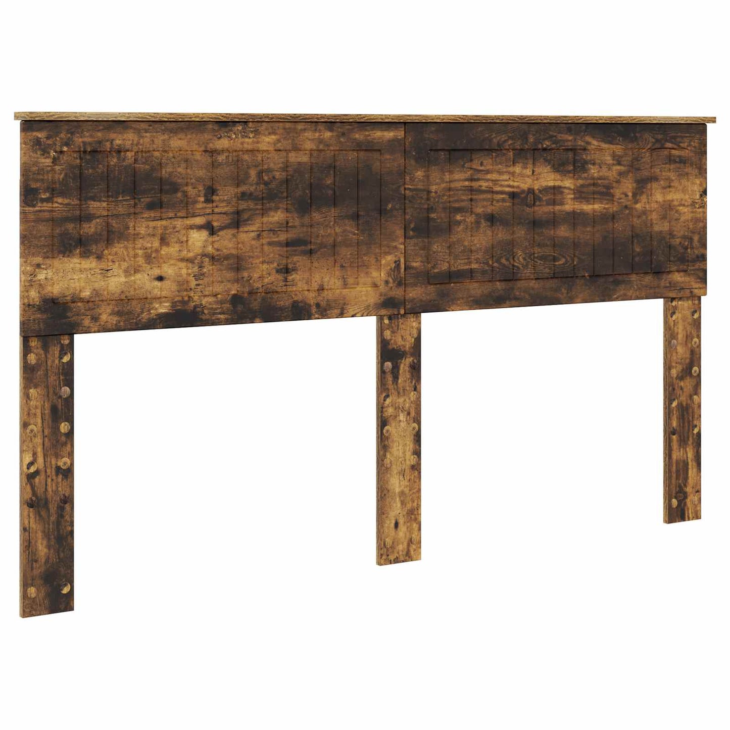 Storage Bed with Drawer Smoked Oak 160 x 200 cm Engineered Wood