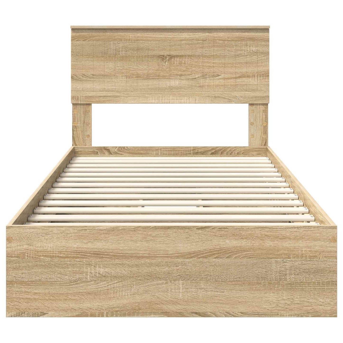 Storage Bed with Drawer Sonoma Oak 100 x 200 cm Engineered Wood
