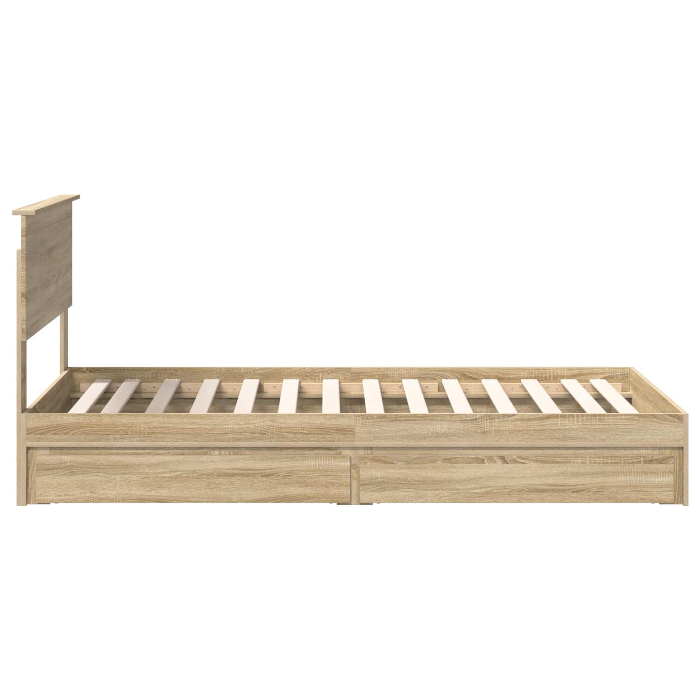 Storage Bed with Drawer Sonoma Oak 100 x 200 cm Engineered Wood