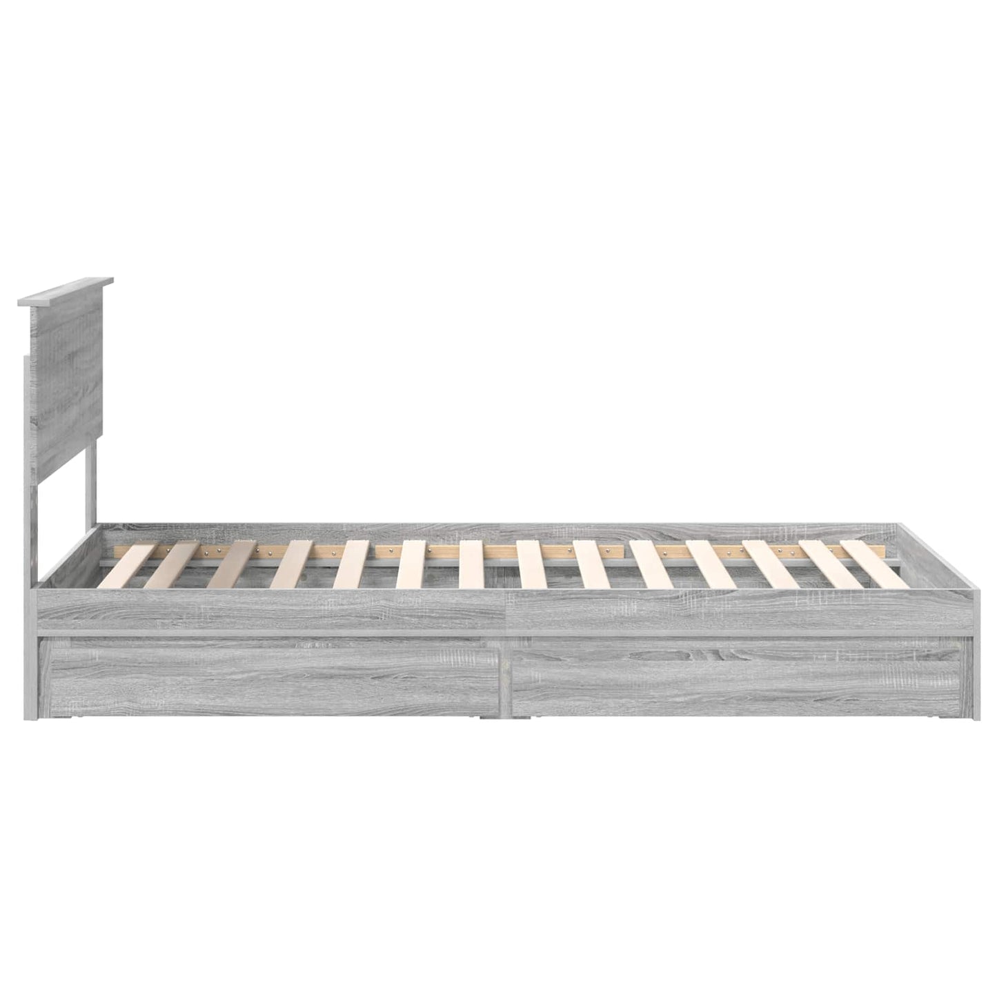 Storage Bed Grey Sonoma 100 x 200 cm Engineered Wood