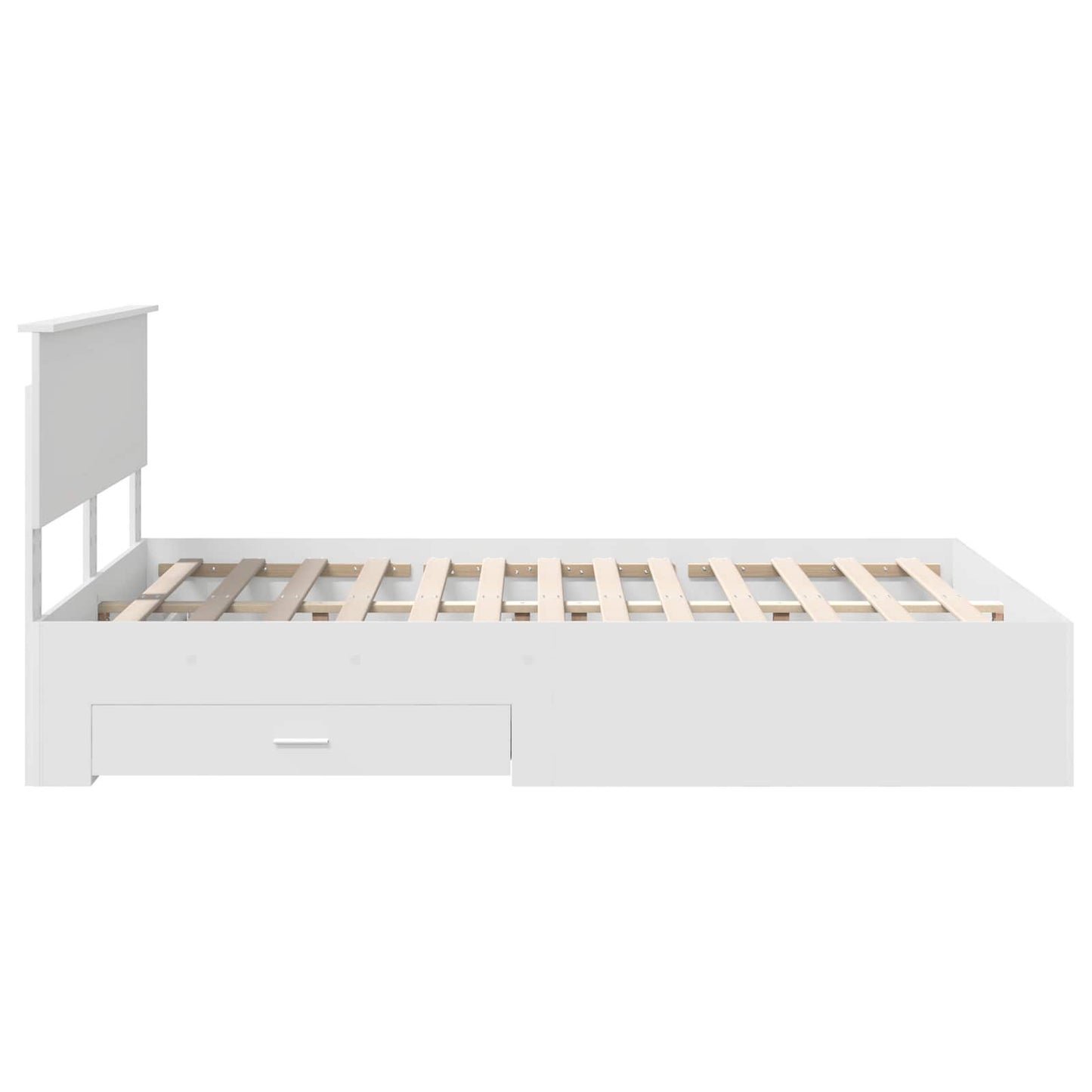 Bed Frame with Headboard White 140 x 200 cm Engineered Wood