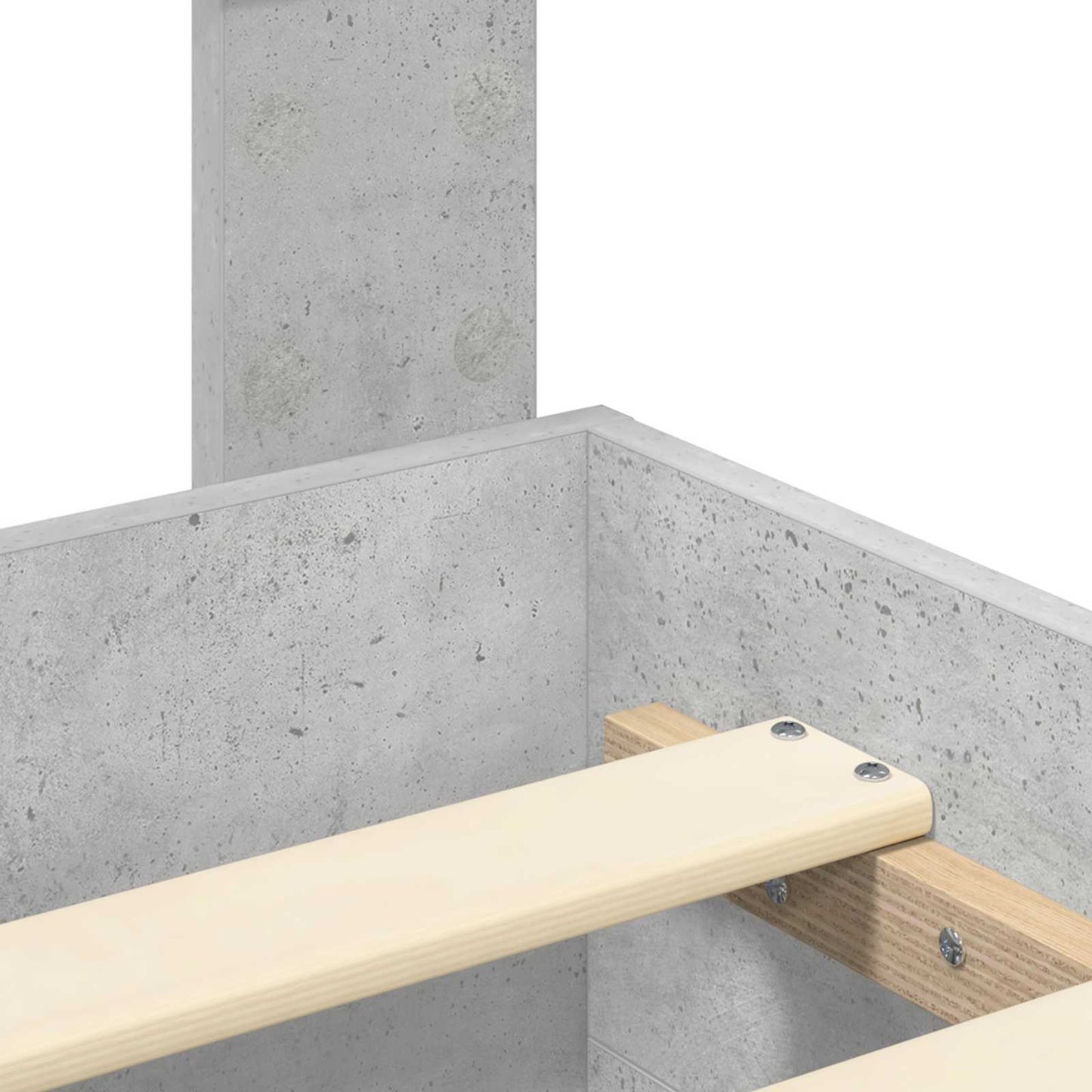 Bed Frame Concrete Grey 120 x 200 cm Engineered Wood