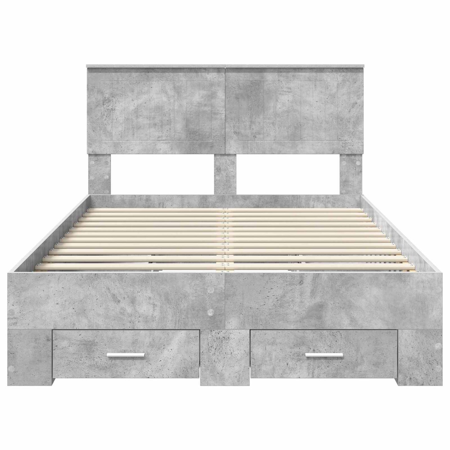 Bed Frame Concrete Grey 120 x 200 cm Engineered Wood
