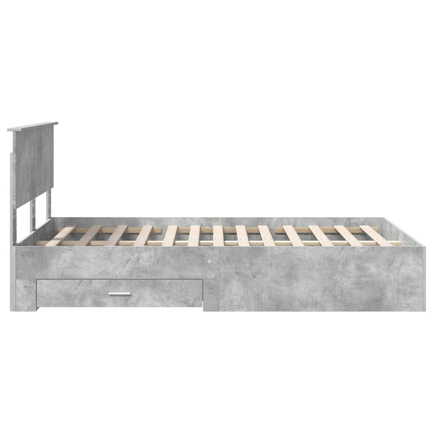 Bed Frame Concrete Grey 120 x 200 cm Engineered Wood