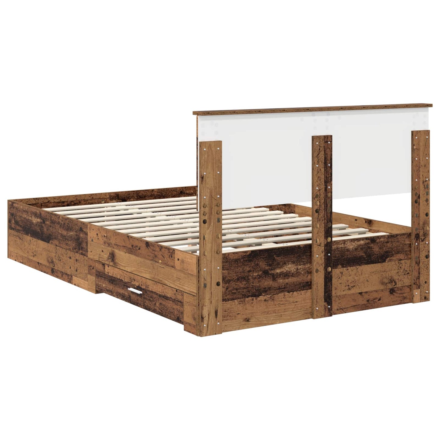 Bed Frame with Headboard Old Wood 120 x 190 cm Engineered Wood