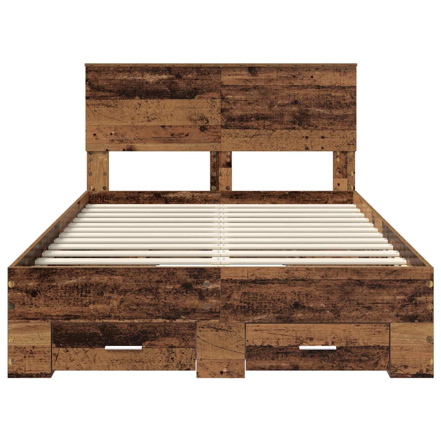 Bed Frame with Headboard Old Wood 120 x 190 cm Engineered Wood
